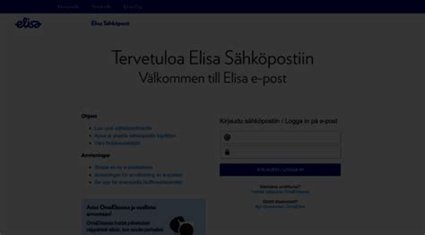 Elisa Webmail :: Tervetuloa Elisa Webmail .
